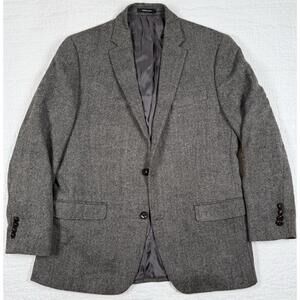 Lauren Ralph Lauren Slim Gray Herringbone Wool Blend Blazer 42R Jacket Men’s